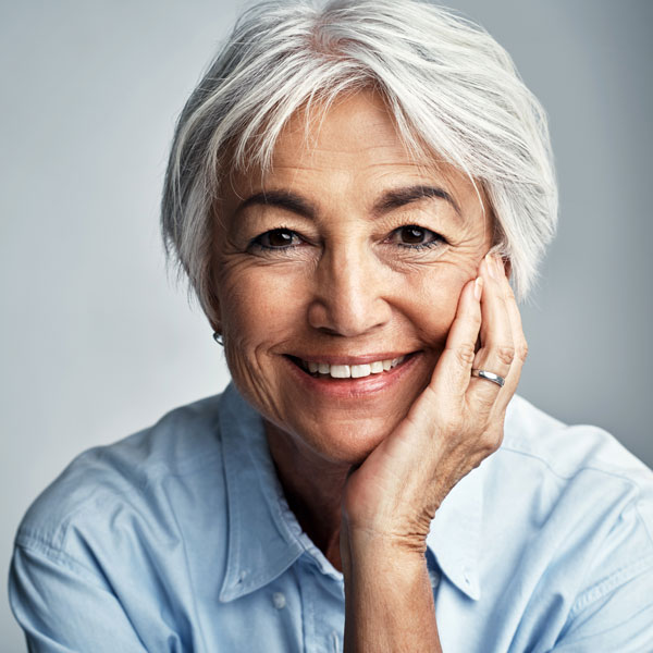 mature woman smiling